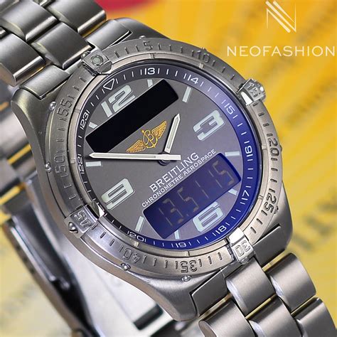 breitling aerospace titanium set time